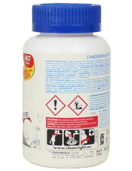 Dual Power Tabs - Candeggina Effervescente - 40 Pastiglie - Multiuso